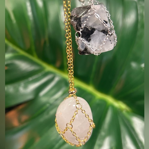 CUSTOM CRYSTAL HEALING PENDANT CHAIN MACRAME NECKLACES💋 - Picture 4 of 9